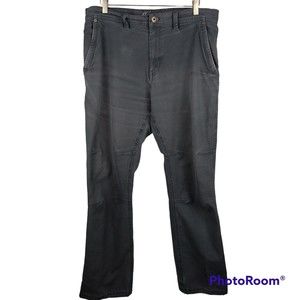 Eddie Bauer 35x32 Gray Thick Cotton Durable Pant  Reinforced Knees & Pockets